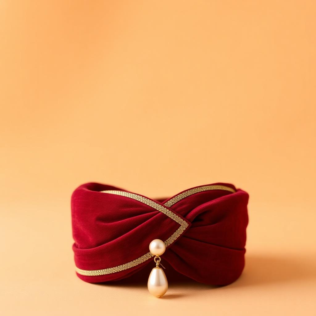 Ruby Velvet Pagdi — Laddu Gopal Pagdi sizes 7–12